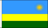 Rwanda Hand Waving Flags